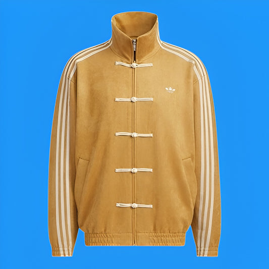 Adidas Chinese New Year Jacket 2025 – Mustard Suede Tang Jacket