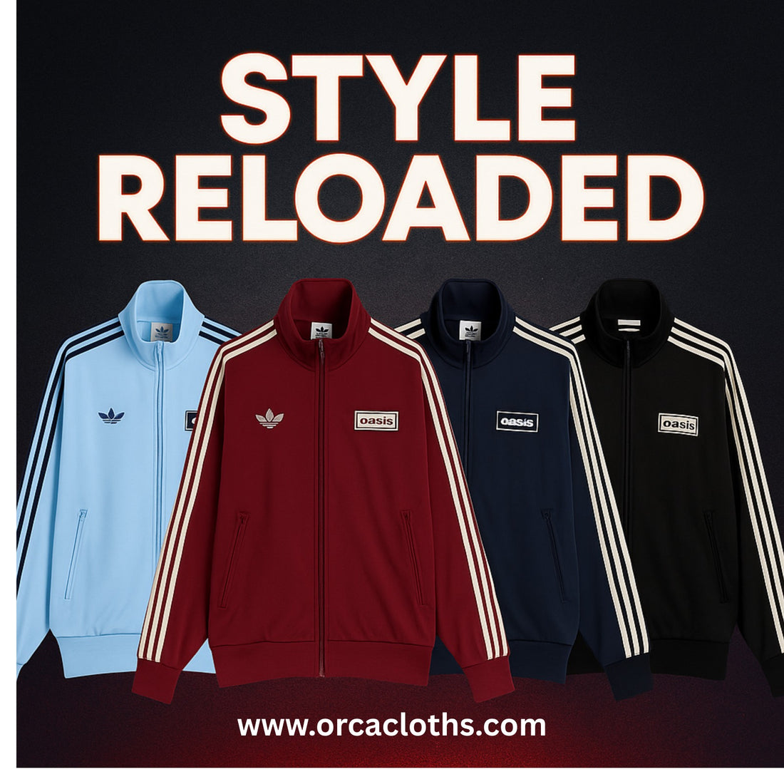Adidas x Oasis Maroon Track Jacket