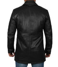 Winchester Men's Black Real Leather Car Coat Orca Cloths