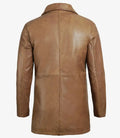 Winchester Men's Camel Brown 3/4-Length Leather Car Coat Orca Cloths
