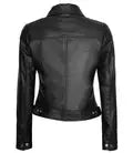 Women's Harrington Black Real Leather Jacket Orca Cloths