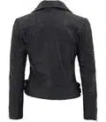 Bari Women Asymmetrical Black Leather Moto Jacket - Orca Cloths