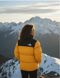 The North Face Men's Nuptse Puffer Jacket: Retro 1996, Black & Yellow