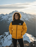 The North Face Men's Nuptse Puffer Jacket: Retro 1996, Black & Yellow